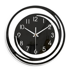Modern Black Acrylic Wall Clock – 30 cm Silent Quartz Minimalist Decor 7