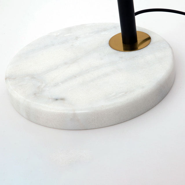 Modern Black Floor Lamp with Glass Dome Shade and Marble Base - 66.93 Standing Lamp 7