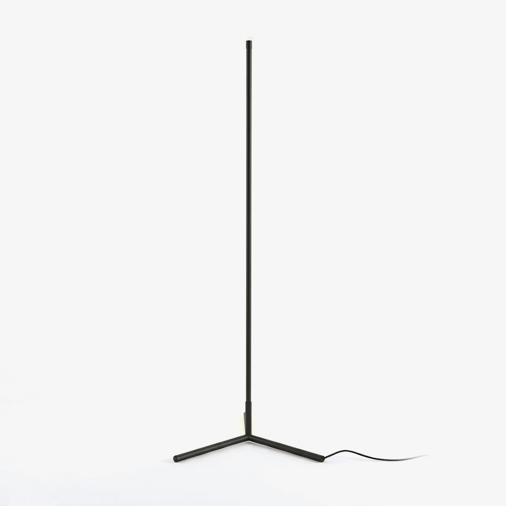 Modern Black Floor Lamp with Remote Control and Dimming Feature 1