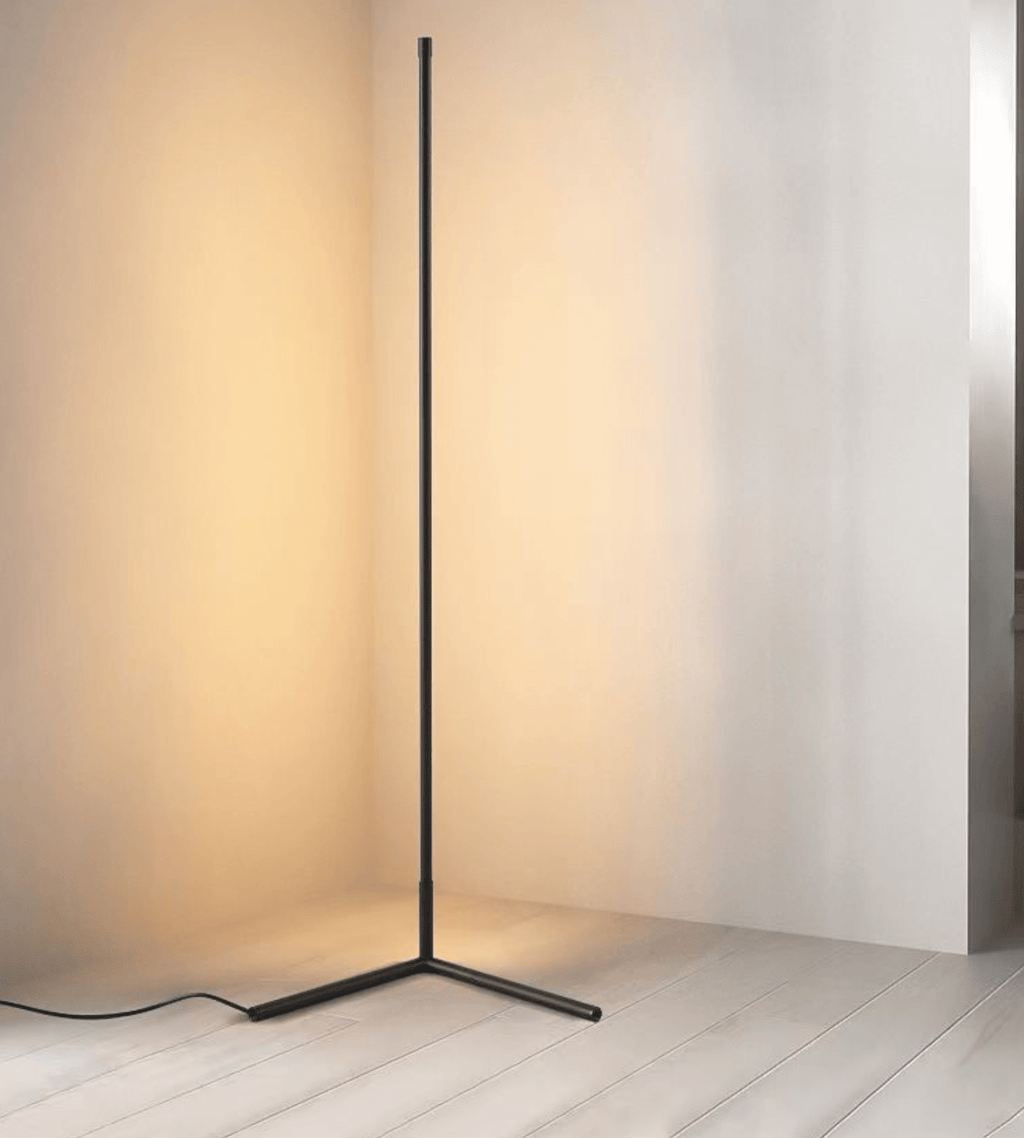 Modern Black Floor Lamp with Remote Control and Dimming Feature 4