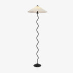 Modern Black Floor Lamp with Wavy Design for Living Room 1