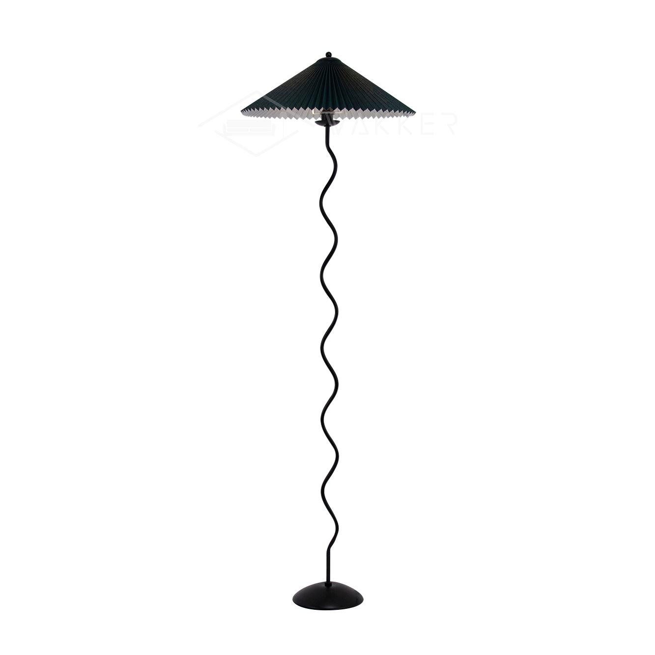 Modern Black Floor Lamp with Wavy Design for Living Room 10