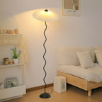 Modern Black Floor Lamp with Wavy Design for Living Room 3