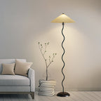 Modern Black Floor Lamp with Wavy Design for Living Room 6