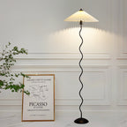 Modern Black Floor Lamp with Wavy Design for Living Room 7