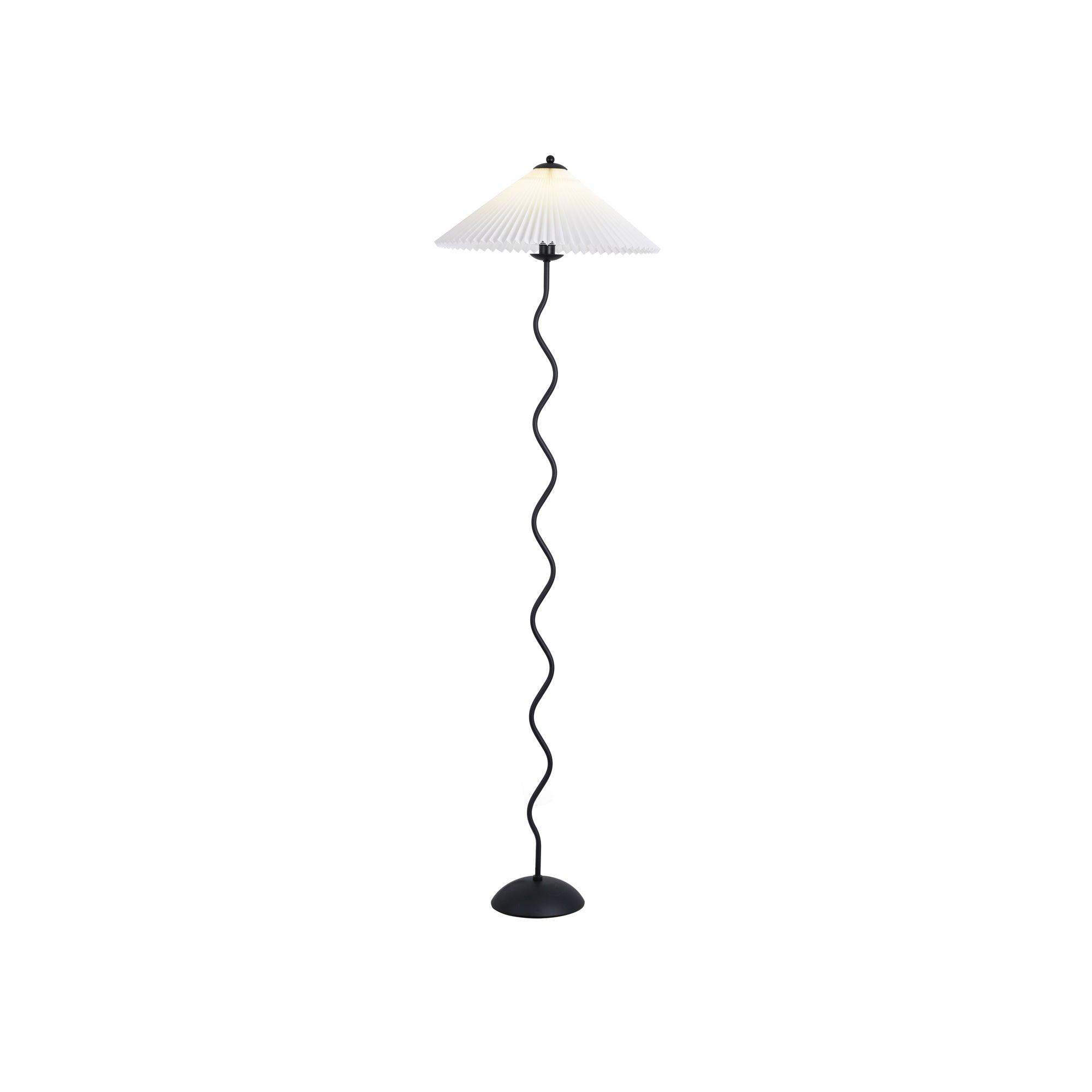 Modern Black Floor Lamp with Wavy Design for Living Room 9