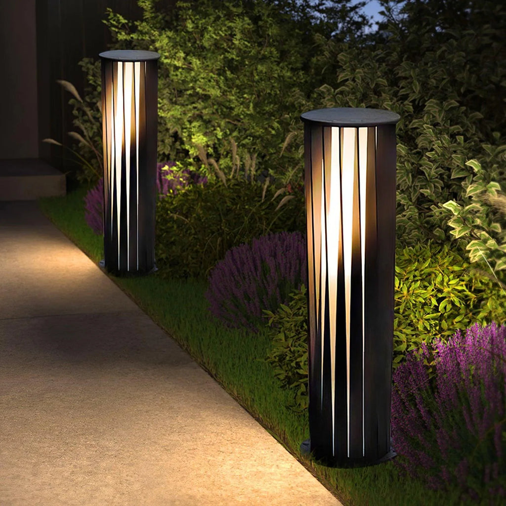 Black Zinc Metal Outdoor Wall Light Cylindrical IP65 Acrylic Shade Modern Patio Garden Home Decor - Stack & Clear 7