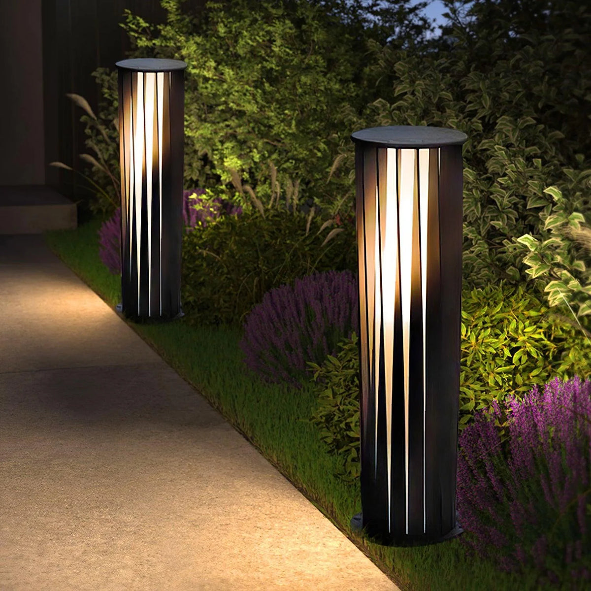 Black Zinc Metal Outdoor Wall Light Cylindrical IP65 Acrylic Shade Modern Patio Garden Home Decor - Stack & Clear 7