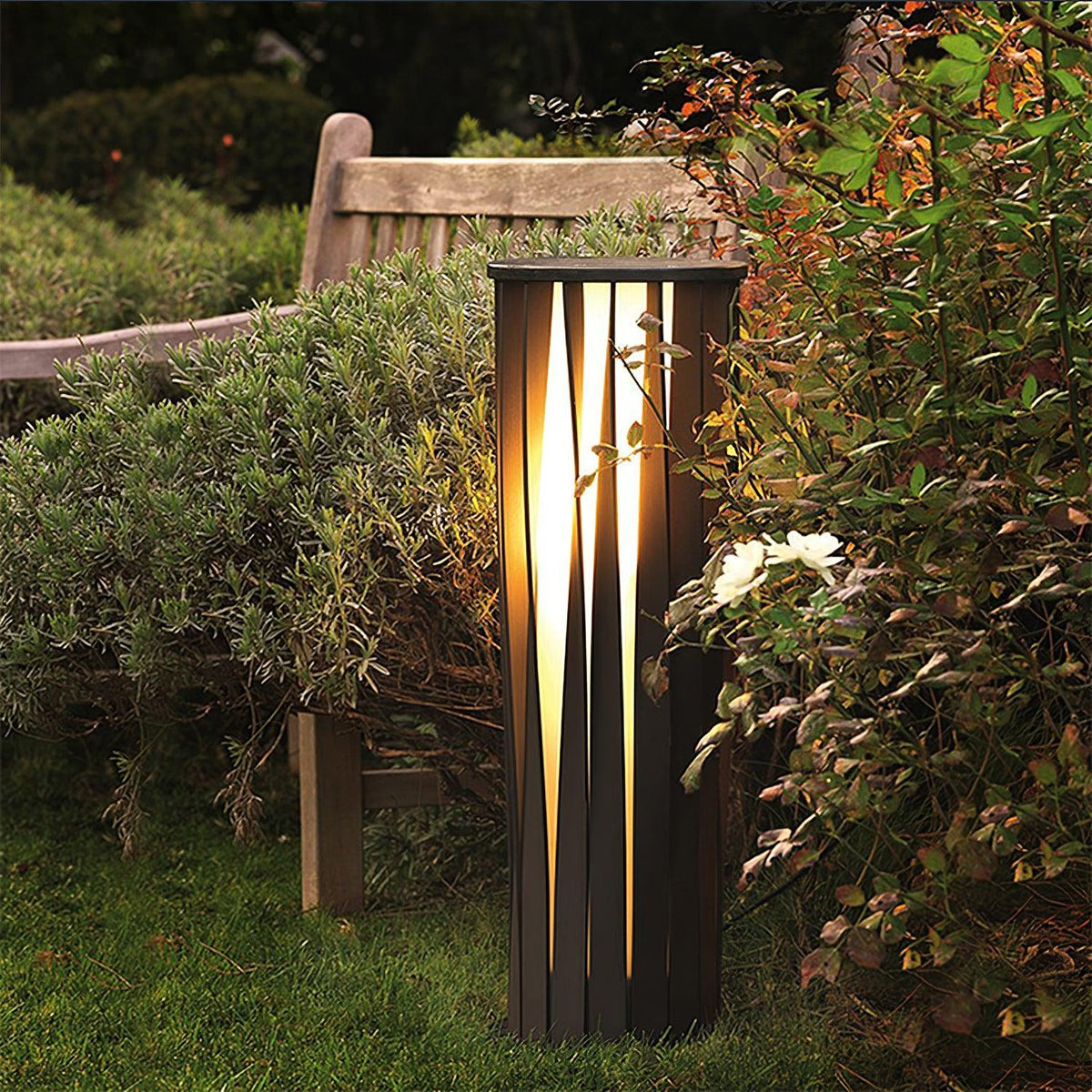 Black Zinc Metal Outdoor Wall Light Cylindrical IP65 Acrylic Shade Modern Patio Garden Home Decor - Stack & Clear 8