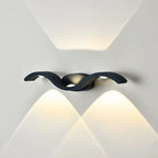 Modern Black Outdoor Wall Light with IP65 Waterproof Rating 0