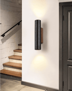 Modern Black Travertine LED Wall Sconce Lighting 4