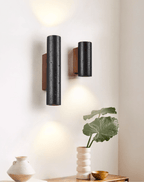Modern Black Travertine LED Wall Sconce Lighting 5