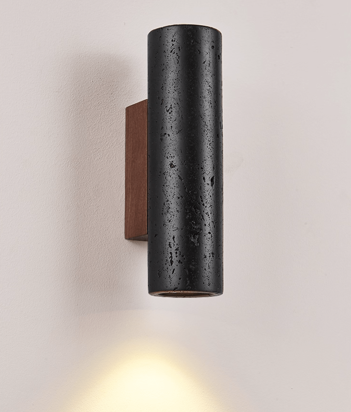 Modern Black Travertine LED Wall Sconce Lighting 7