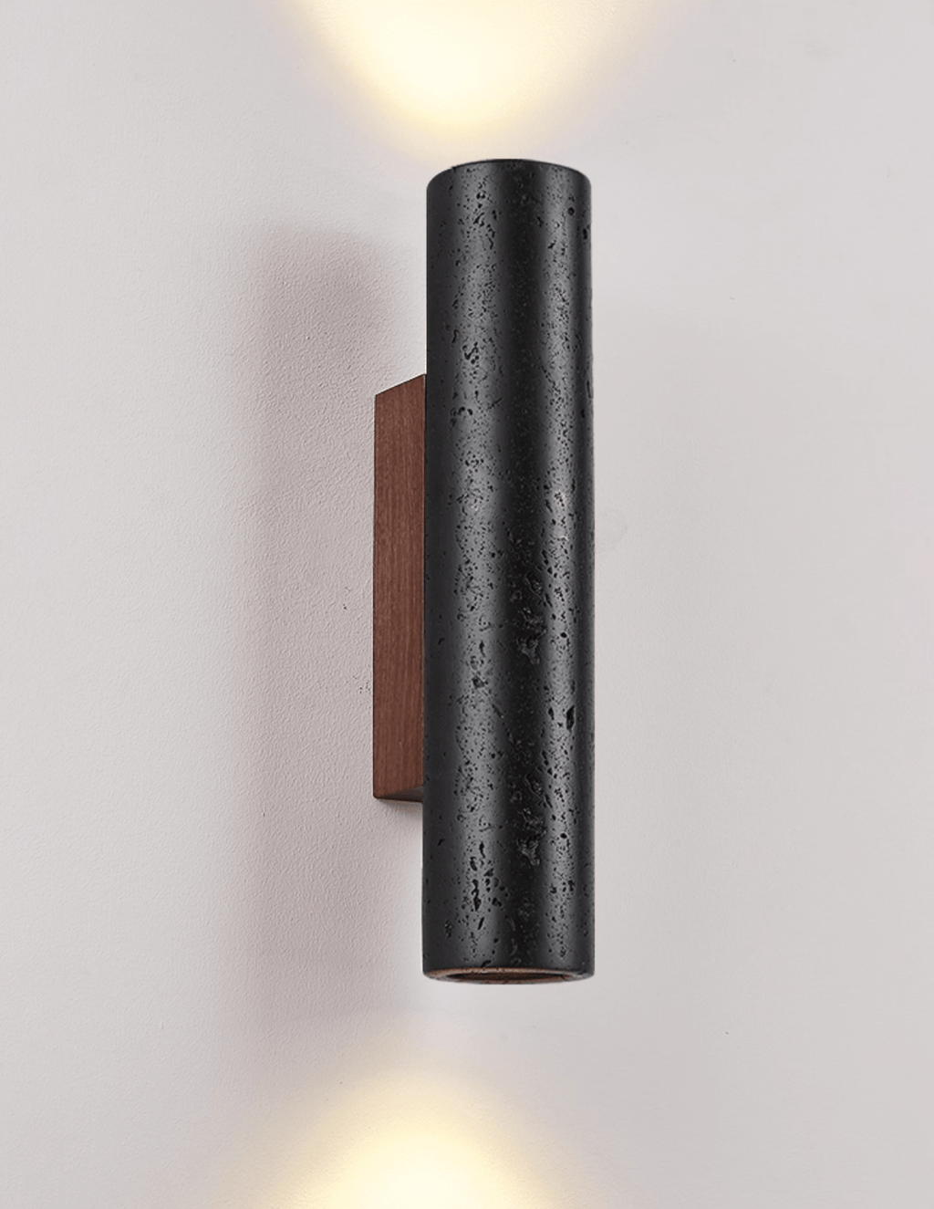 Modern Black Travertine LED Wall Sconce Lighting 8