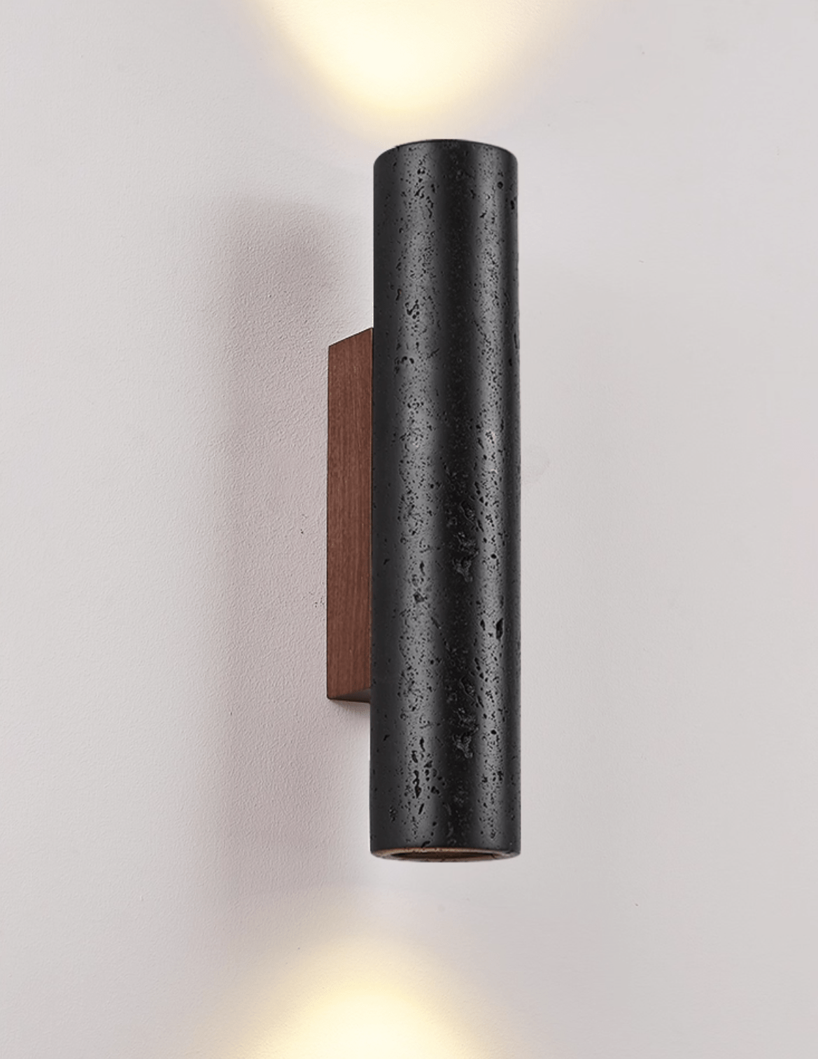 Modern Black Travertine LED Wall Sconce Lighting 8
