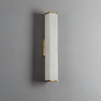 Modern Brass LED Wall Sconce With Alabaster Shade 0