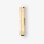 Modern Brass LED Wall Sconce With Alabaster Shade 1