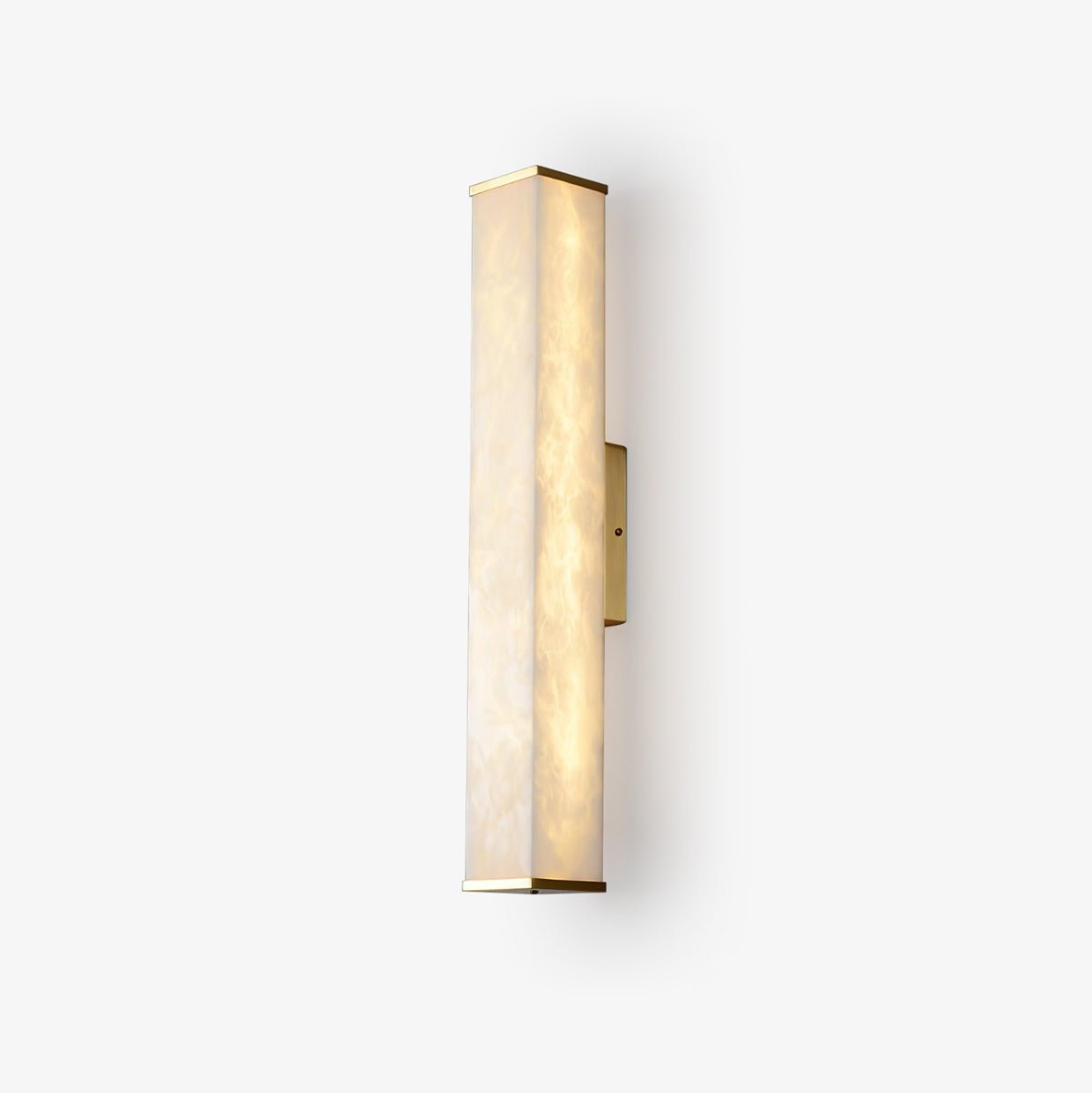 Modern Brass LED Wall Sconce With Alabaster Shade 1