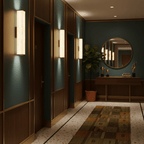Modern Brass LED Wall Sconce With Alabaster Shade 3