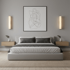 Modern Brass LED Wall Sconce With Alabaster Shade 4