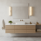 Modern Brass LED Wall Sconce With Alabaster Shade 5