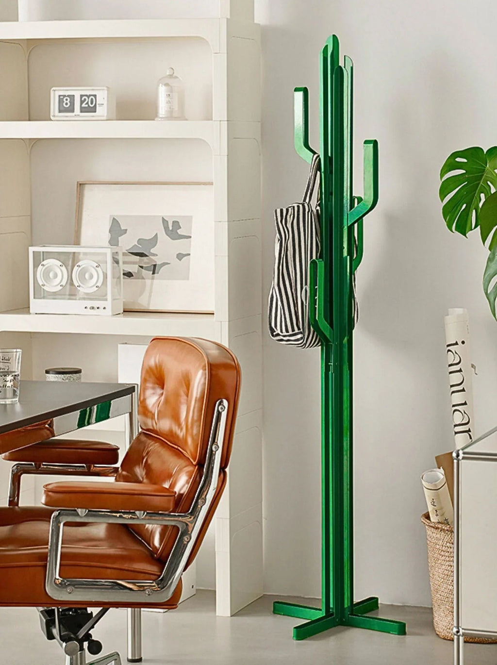 Modern Cactus Coat Stand Powder-Coated Metal 6