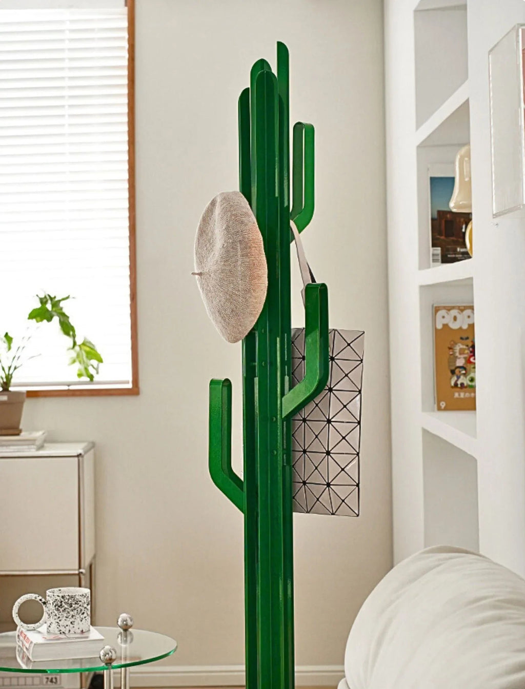 Modern Cactus Coat Stand Powder-Coated Metal 7