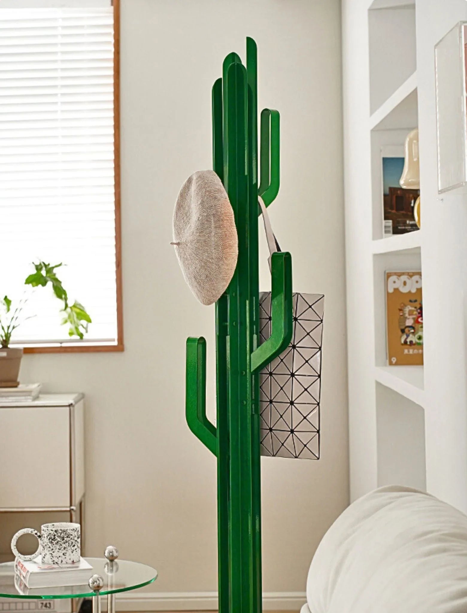 Modern Cactus Coat Stand Powder-Coated Metal 7