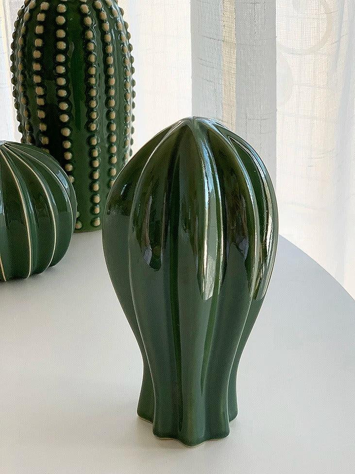 Modern Cactus Sculpture Ceramic 0