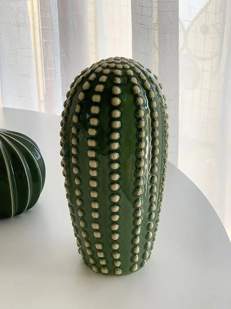 Modern Cactus Sculpture Ceramic 7