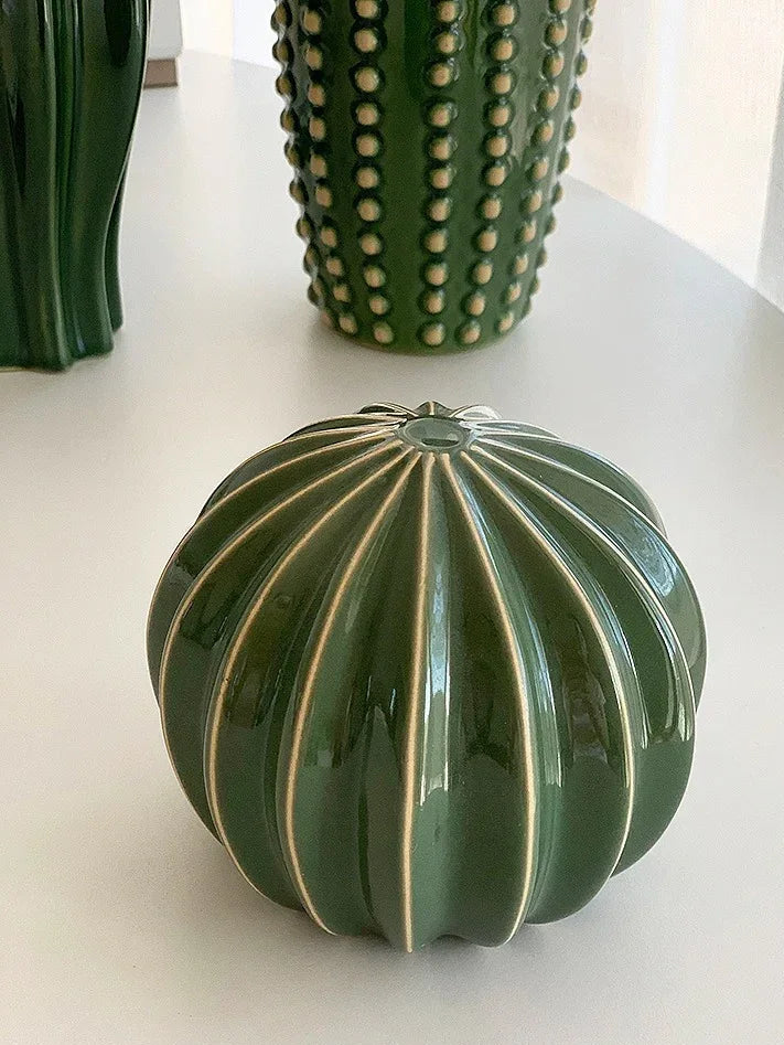 Modern Cactus Sculpture Ceramic 8