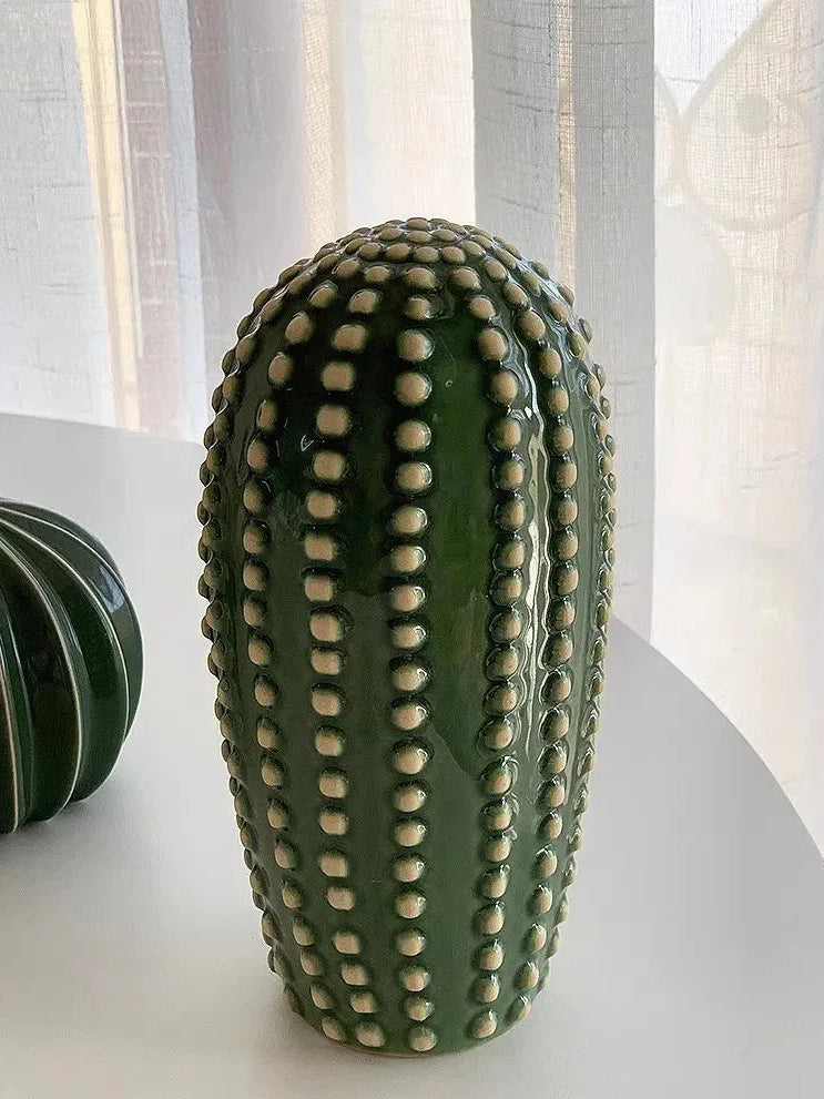 Modern Cactus Sculpture Ceramic 9