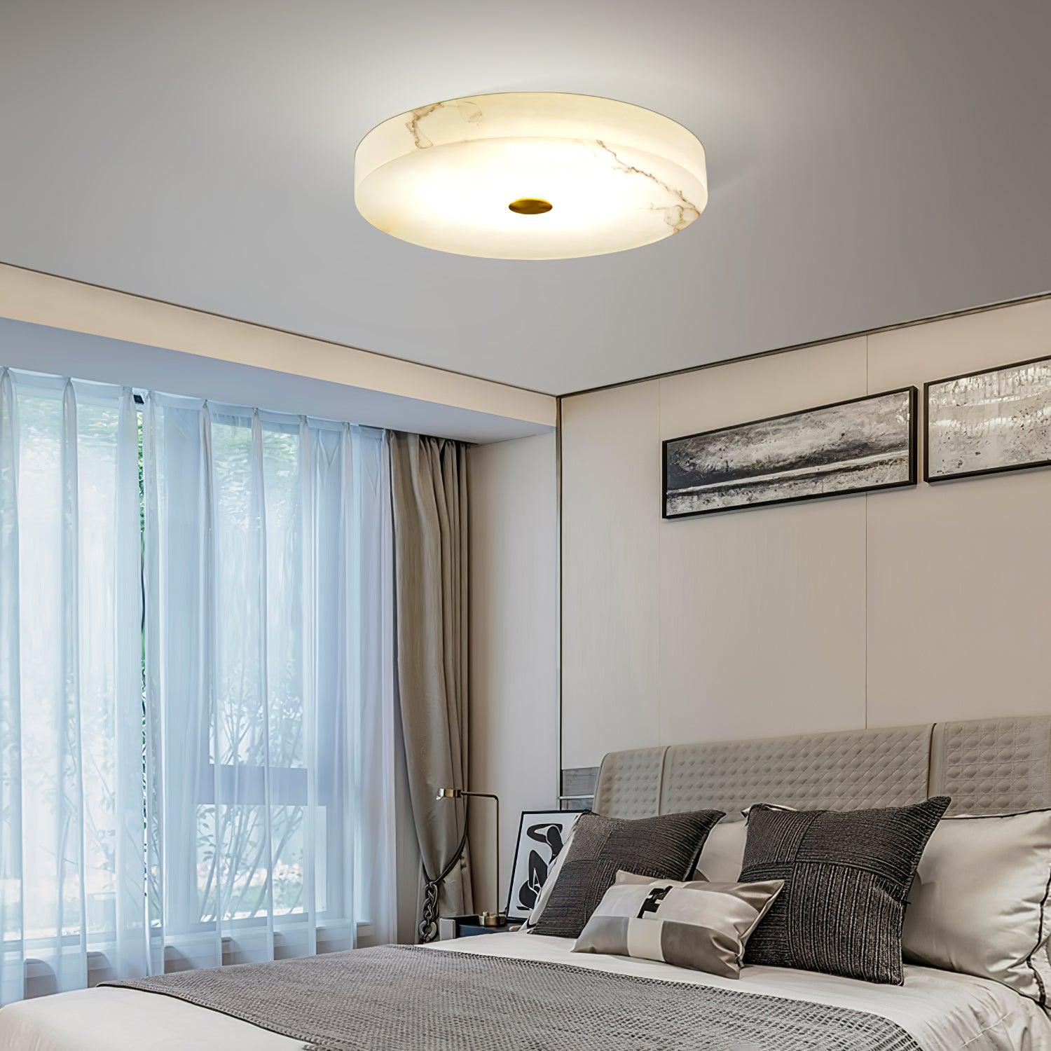 Modern Ceiling Light Alabaster Integrated LED Dimmable 2