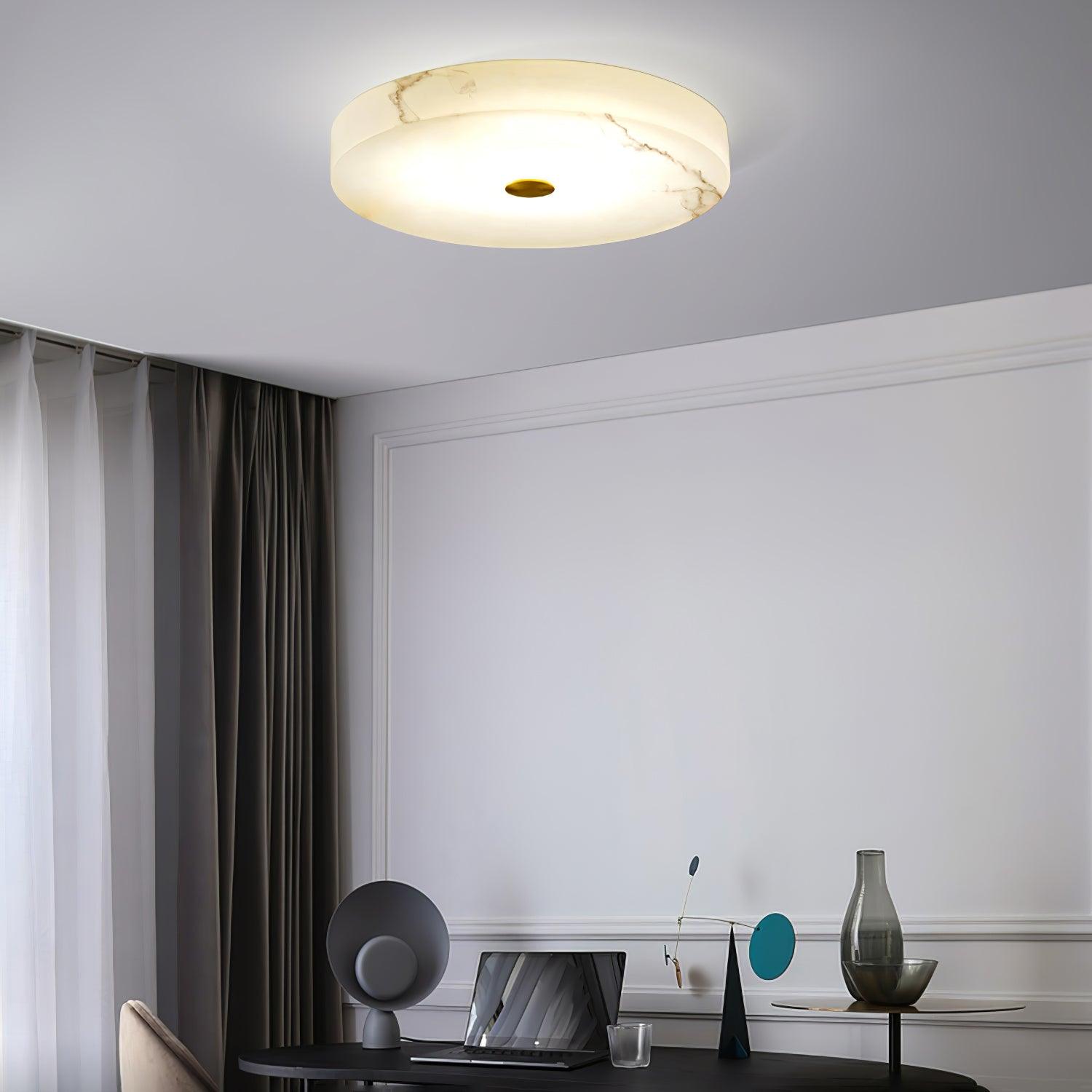 Modern Ceiling Light Alabaster Integrated LED Dimmable 4