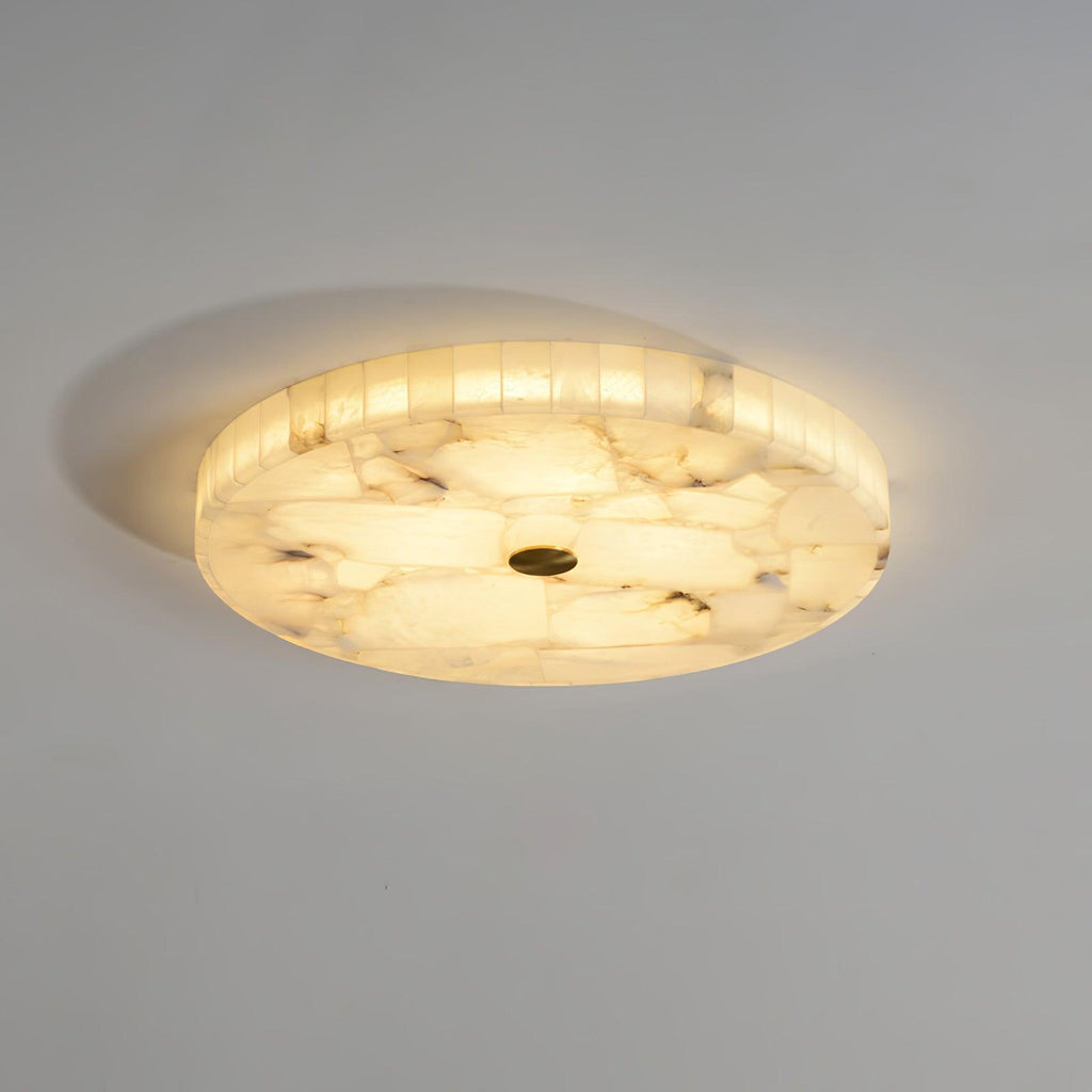 Modern Ceiling Light Alabaster White Gold Elegant Design 0