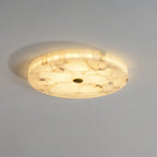 Modern Ceiling Light Alabaster White Gold Elegant Design 0