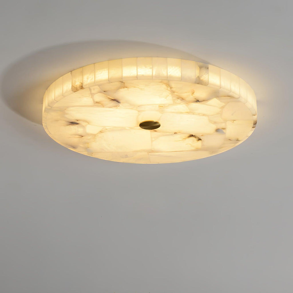 Modern Ceiling Light Alabaster White Gold Elegant Design 10