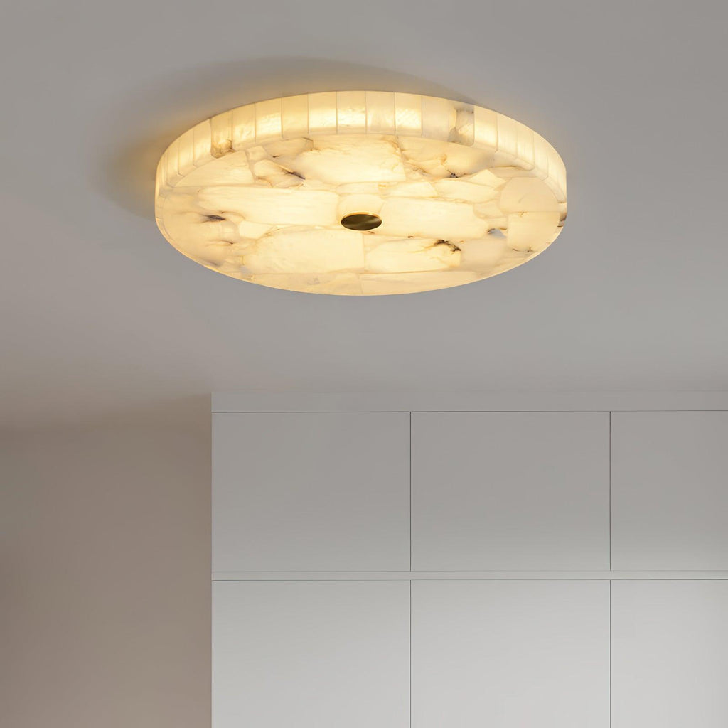 Modern Ceiling Light Alabaster White Gold Elegant Design 11