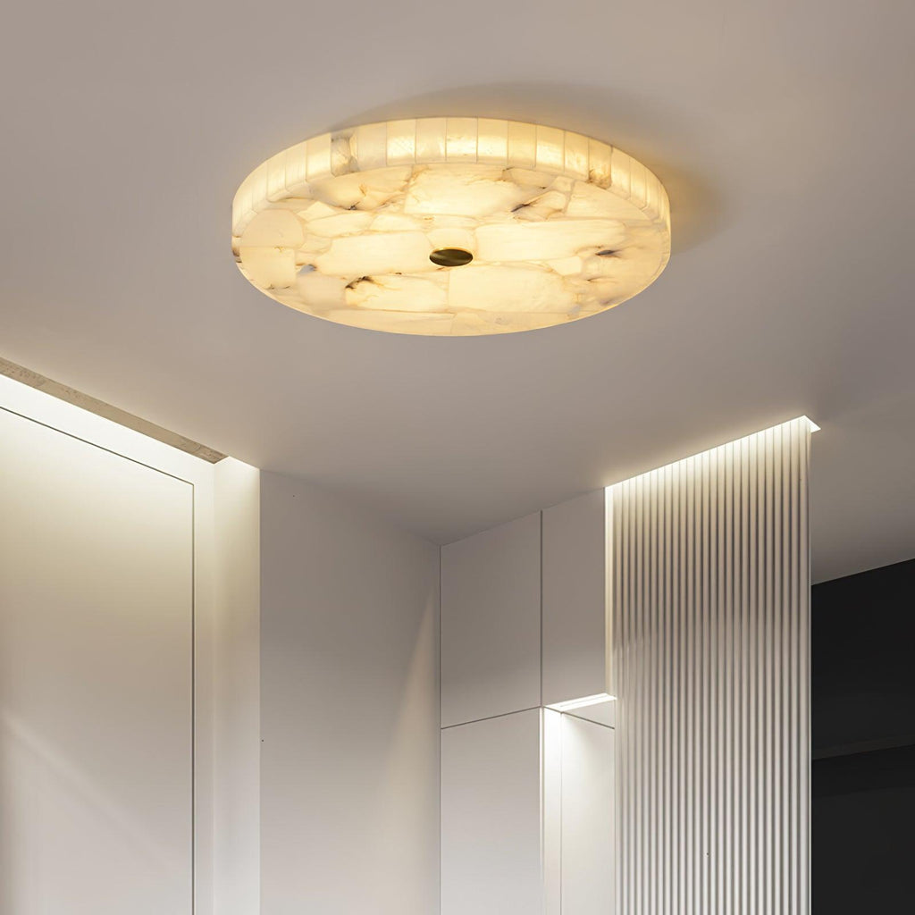 Modern Ceiling Light Alabaster White Gold Elegant Design 2