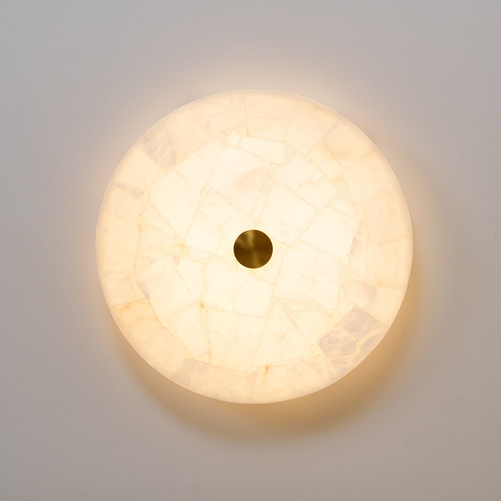 Modern Ceiling Light Alabaster White Gold Elegant Design 4