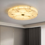 Modern Ceiling Light Alabaster White Gold Elegant Design 5