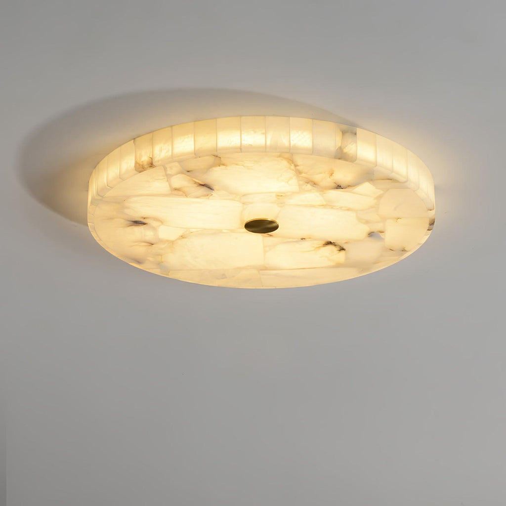 Modern Ceiling Light Alabaster White Gold Elegant Design 7