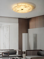 Modern Ceiling Light Alabaster White Gold Elegant Design 8