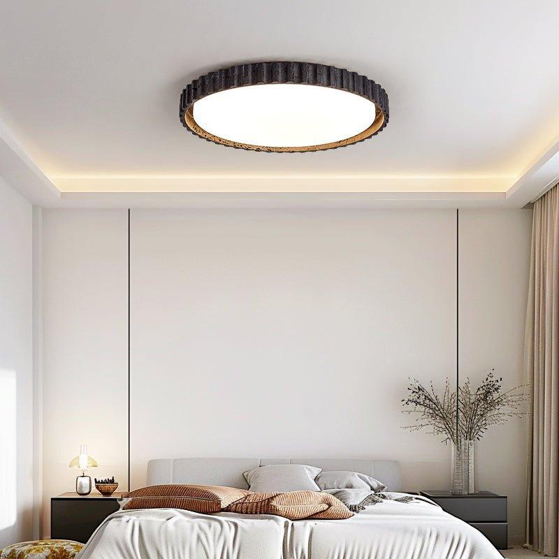 Modern Ceiling Light Black Travertine Dimmable LED Design 2