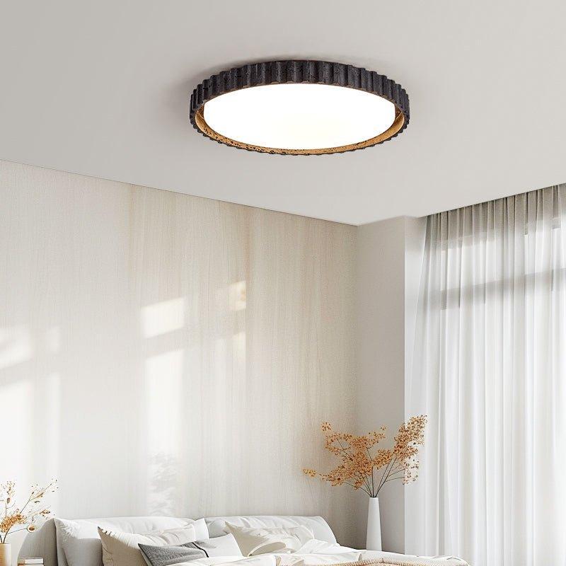 Modern Ceiling Light Black Travertine Dimmable LED Design 3