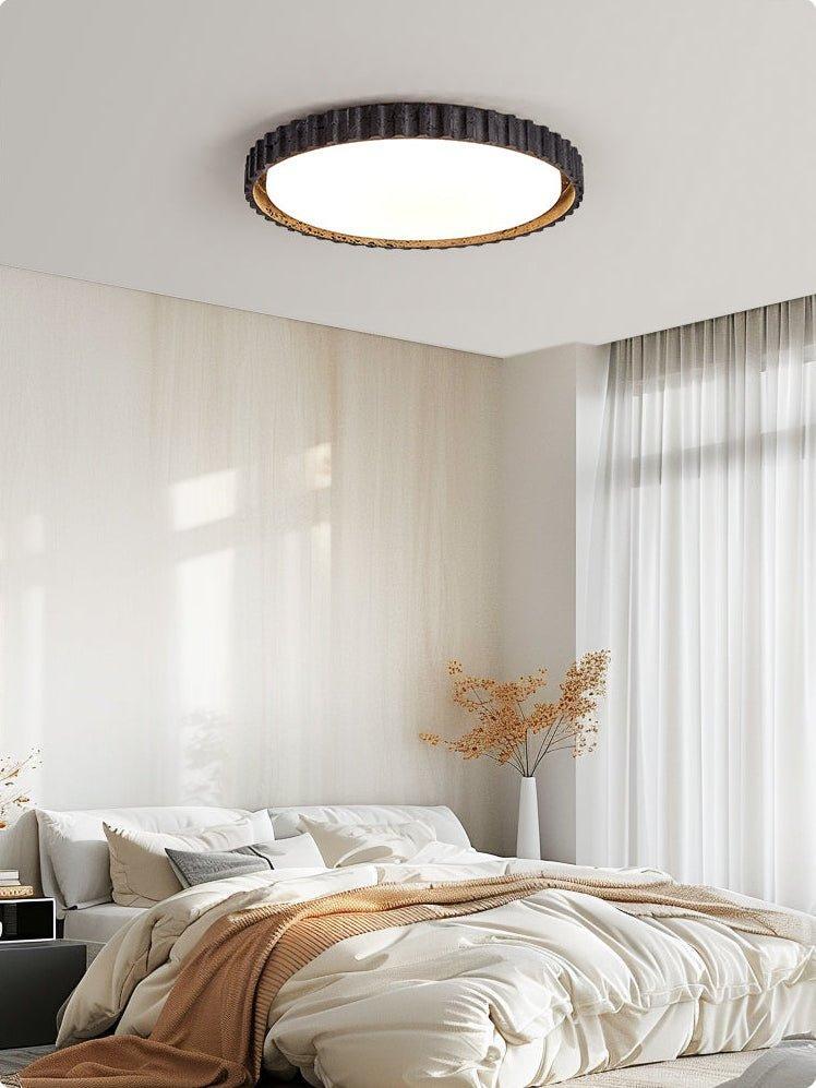 Modern Ceiling Light Black Travertine Dimmable LED Design 6