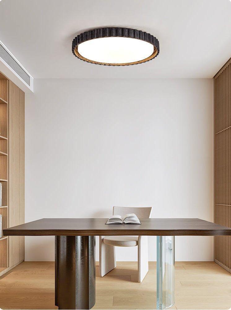 Modern Ceiling Light Black Travertine Dimmable LED Design 7
