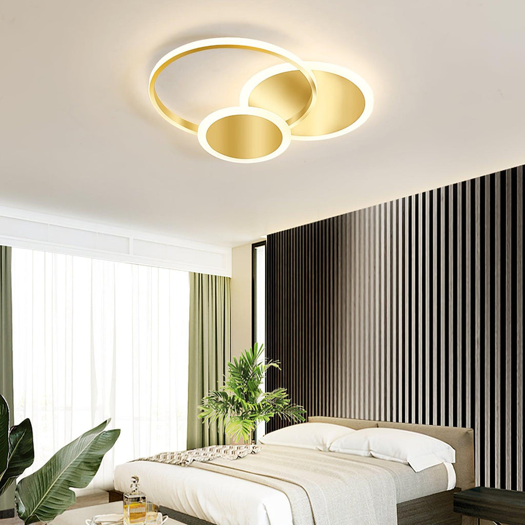 Modern Ceiling Light Brass Integrated LED Adjustable 3
