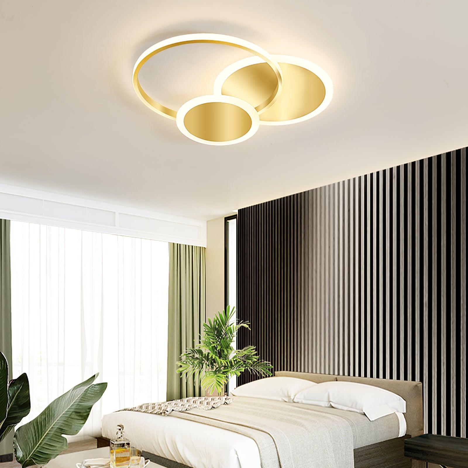 Modern Ceiling Light Brass Integrated LED Adjustable 3