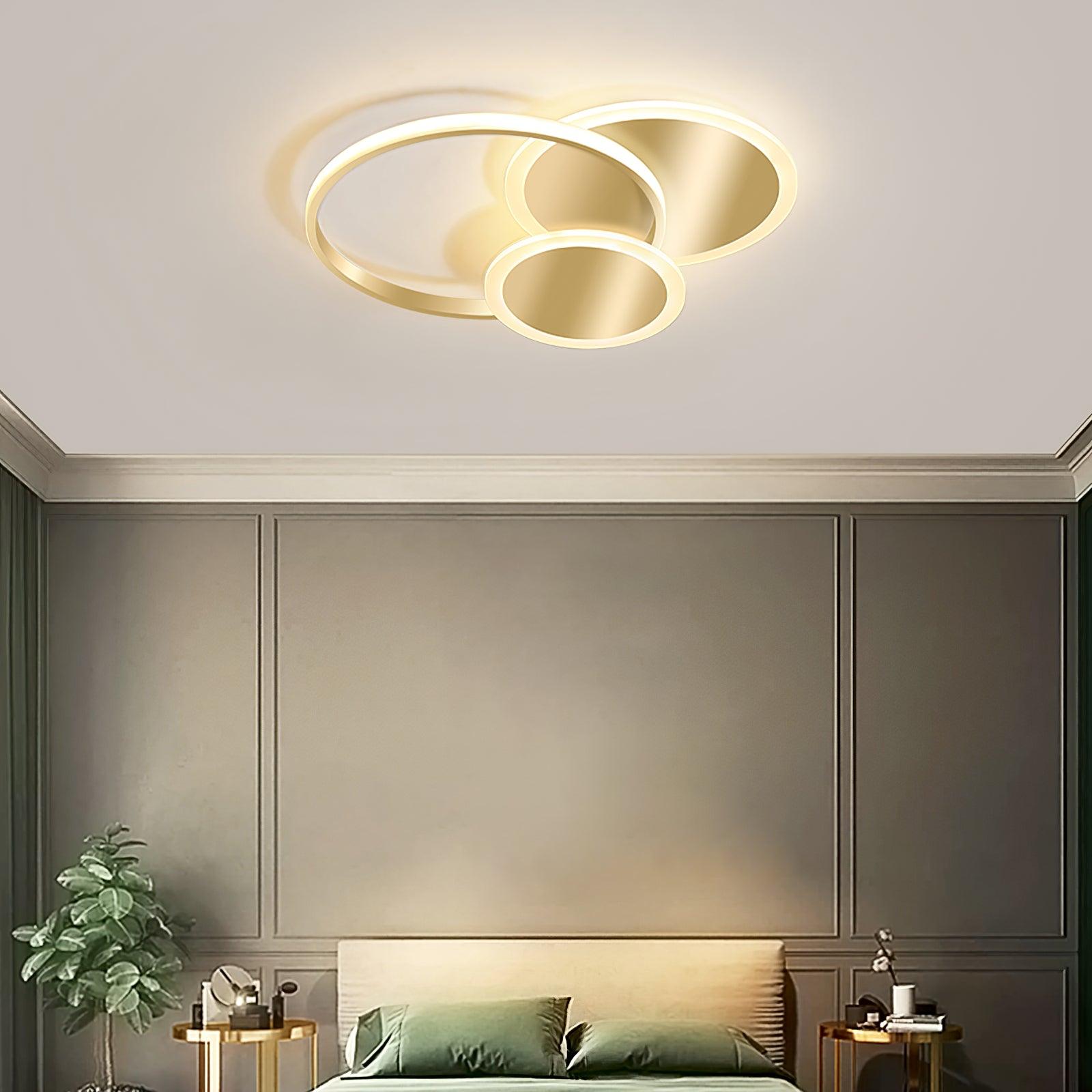 Modern Ceiling Light Brass Integrated LED Adjustable 4